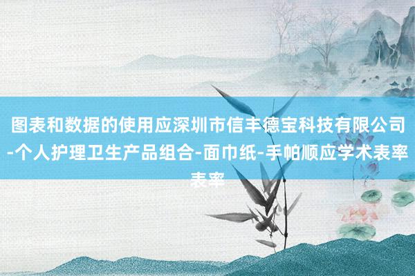 图表和数据的使用应深圳市信丰德宝科技有限公司-个人护理卫生产品组合-面巾纸-手帕顺应学术表率