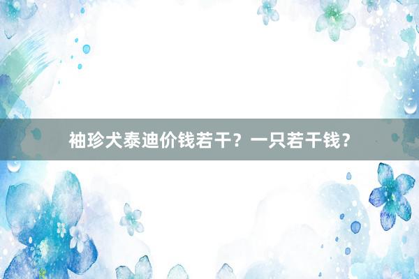 袖珍犬泰迪价钱若干？一只若干钱？